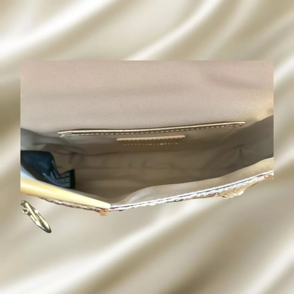Nicole Miller Sequin Shoulder Bag (Gold) NYE - Picture 8 of 12